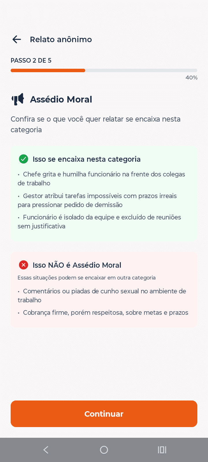 Veja exemplos do que se encaixa em cada categoria